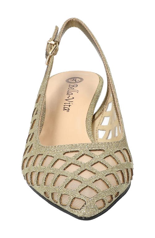 Bella Vita Noel Slingback Pointed Toe Pump In Gold