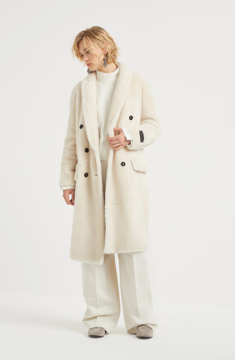 Brunello Cucinelli Shearling reversible coat, Alternate, color,