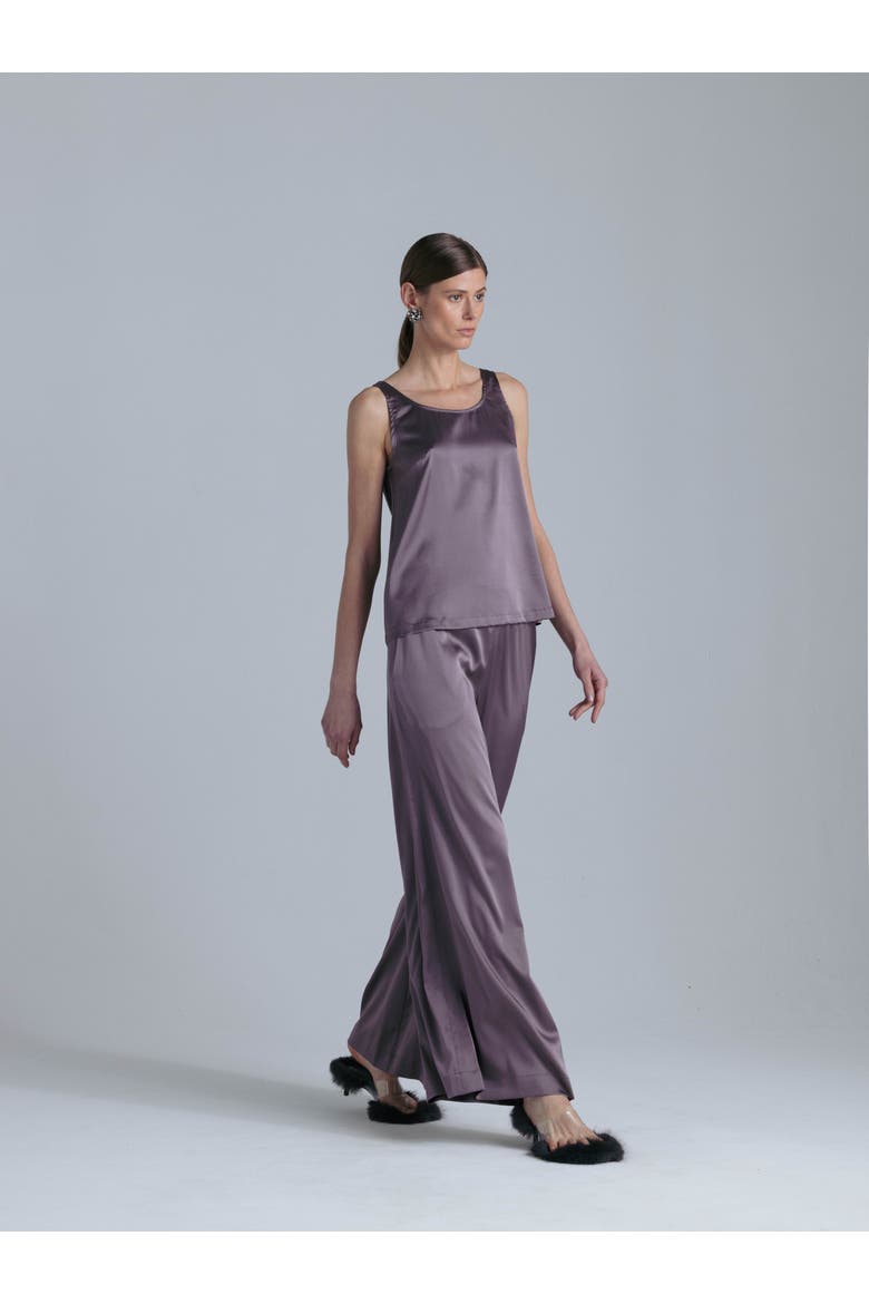 Silk Tank Top, Alternate, color, Noble Purple