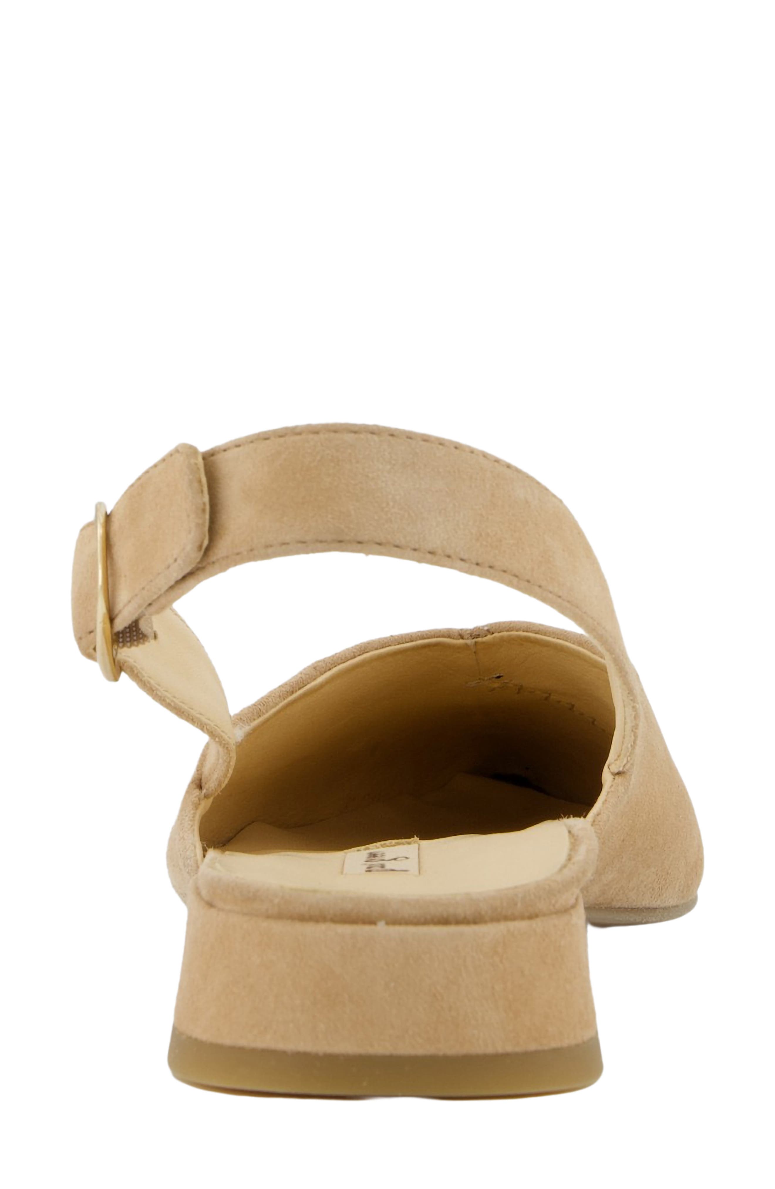 Aladdin Slingback Point Toe Flat, Alternate, color, DAKAR SUEDE