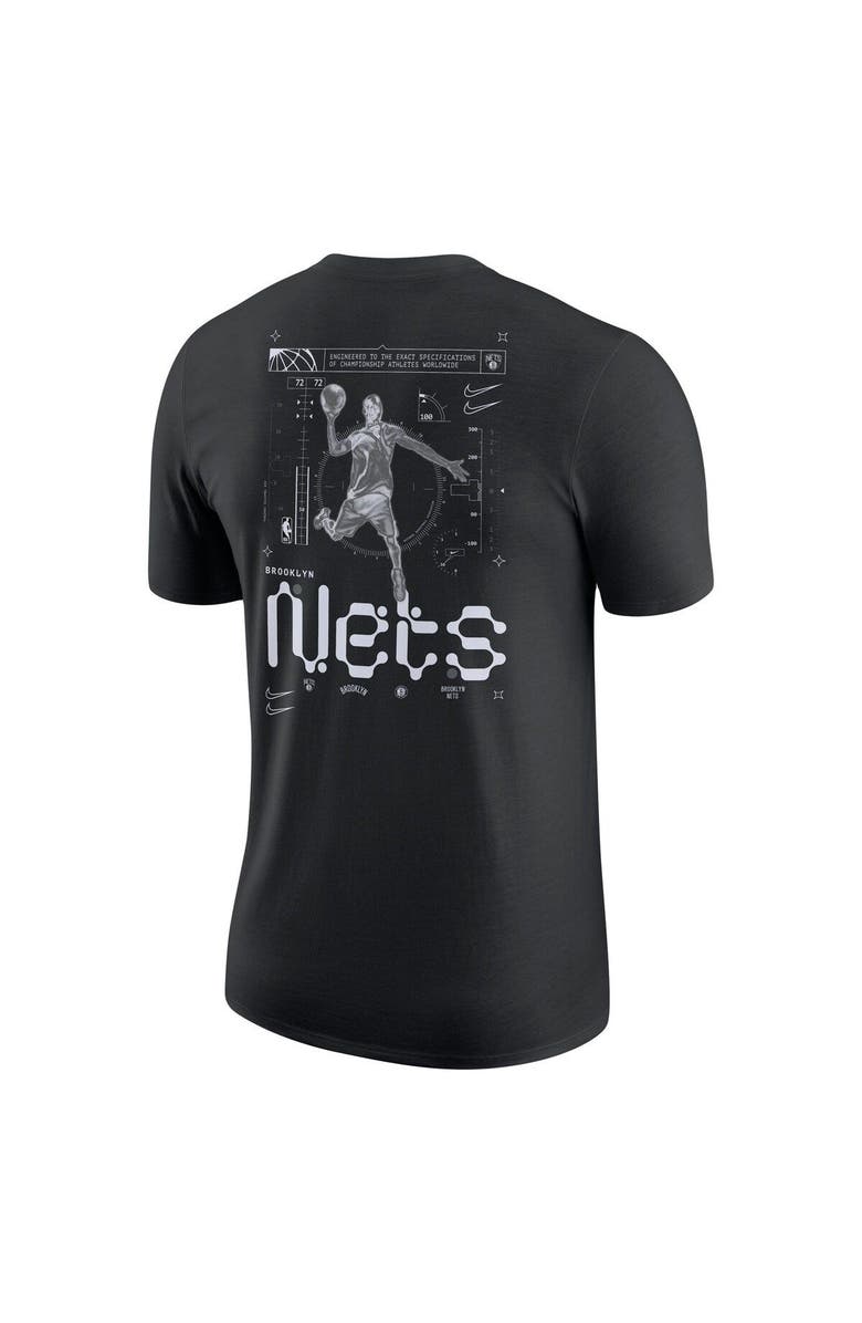 Nike Men's Nike Black Brooklyn Nets Courtside Air Traffic Control Max90 T-Shirt, Alternate, color, Black