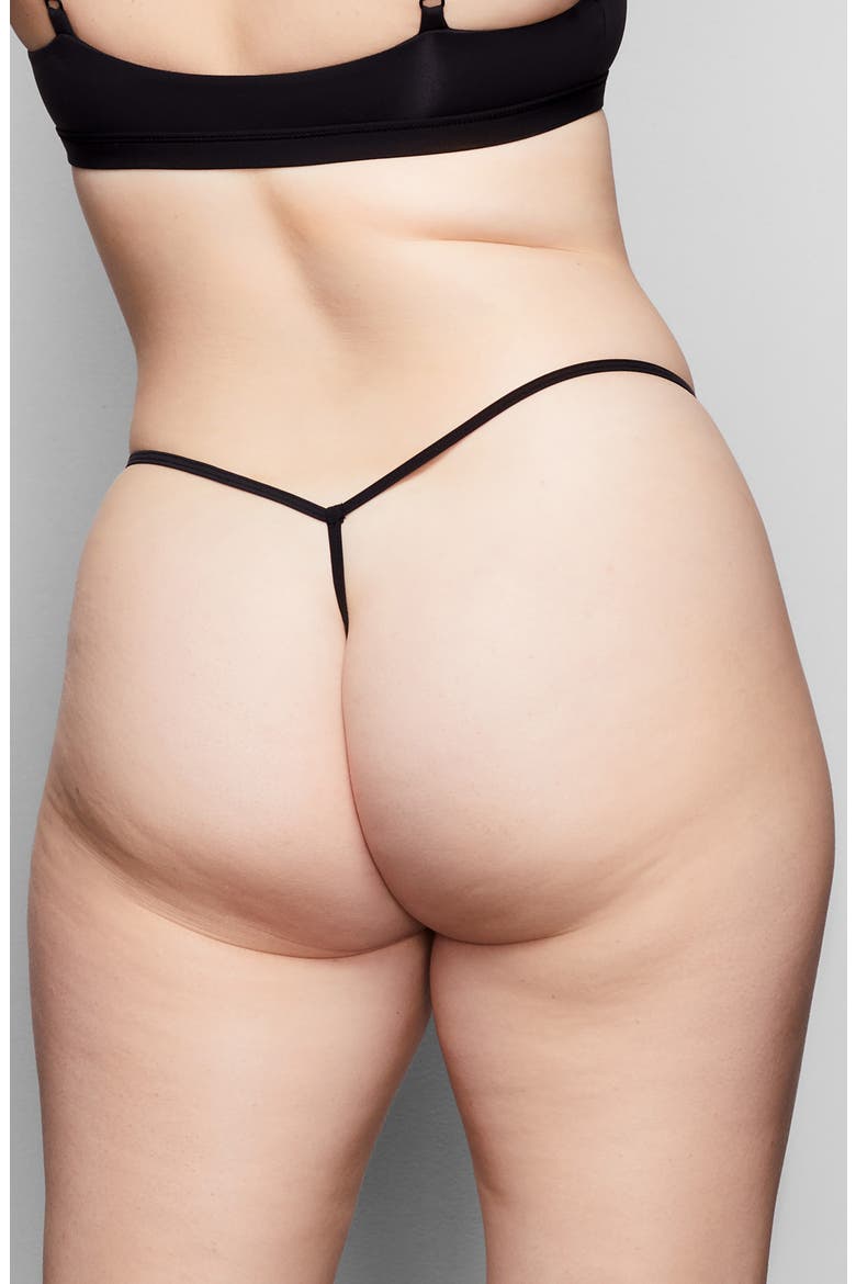 Fits Everybody T-String Thong, Alternate, color, ONYX