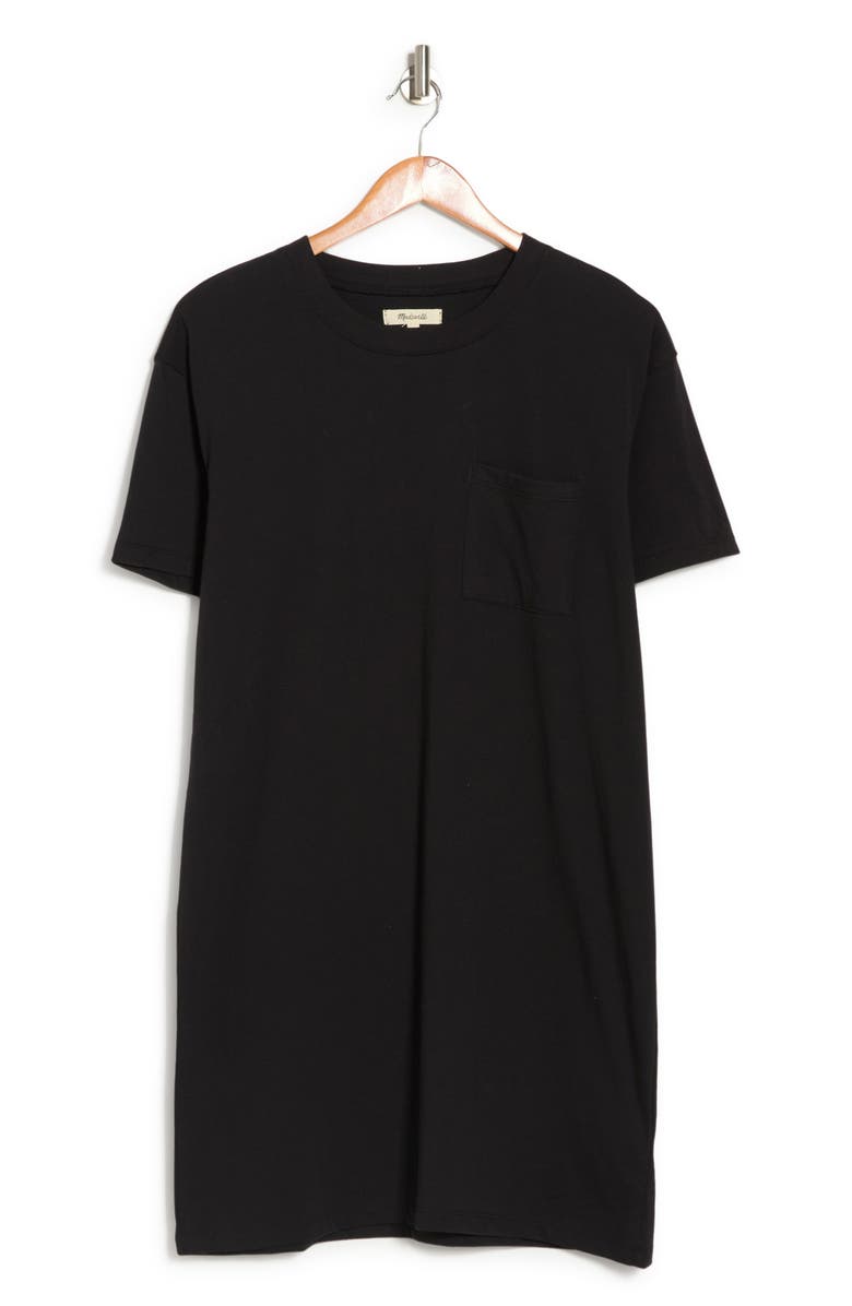 Madewell Tina Solid Cotton T-Shirt Dress, Alternate, color, 