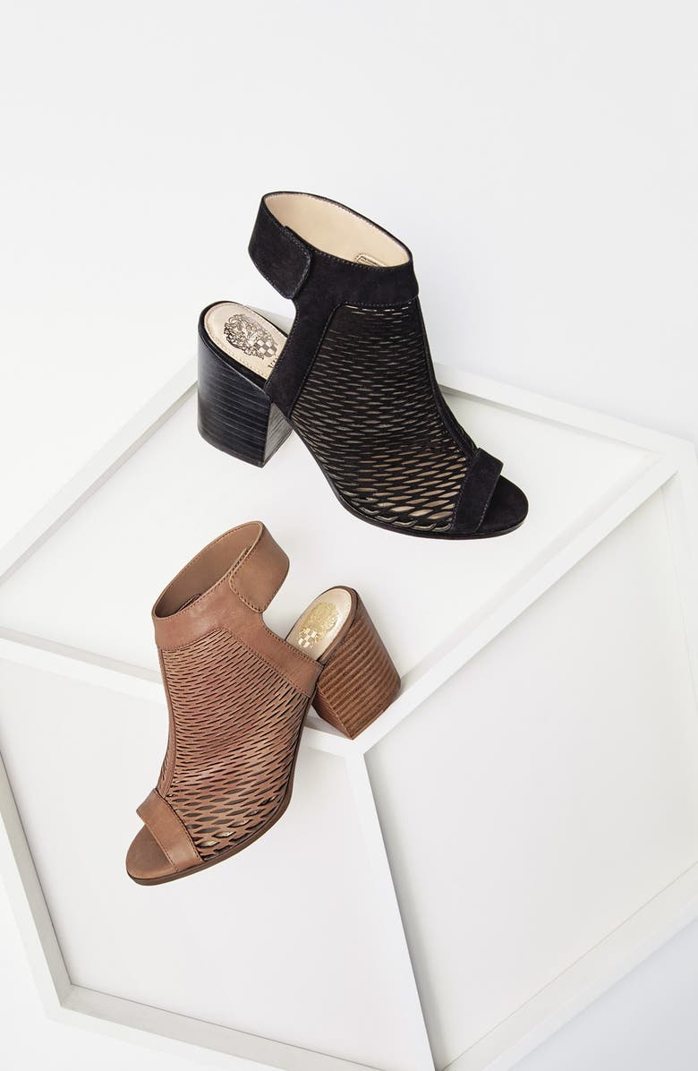 Vince Camuto 'Lavette' Perforated Peep Toe Bootie, Alternate, color,