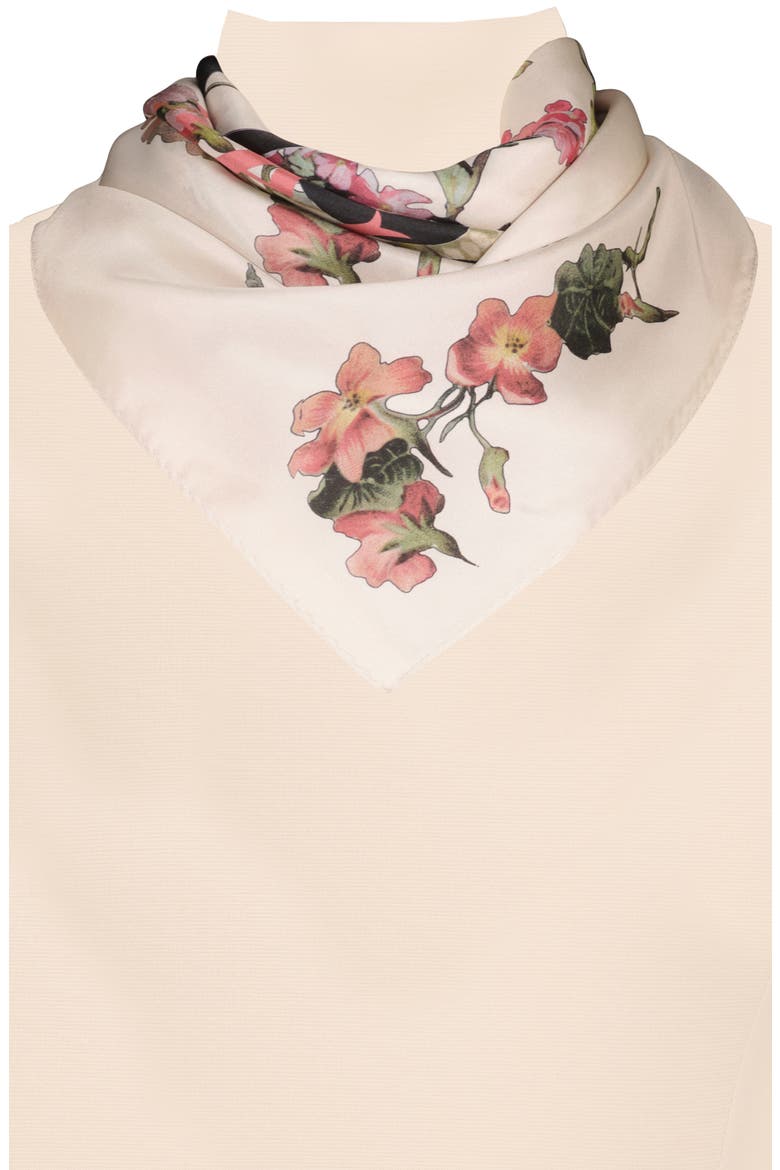 Valen Etta Square Silk Twill Scarf, Alternate, color, SHEER PINK