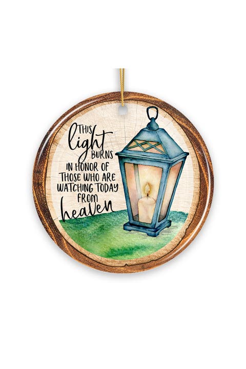 Vintage Lantern Heaven Memorial Ornament - Version 1