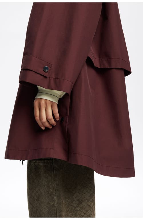 Bimba Y Lola A-line Trench In Burgundy