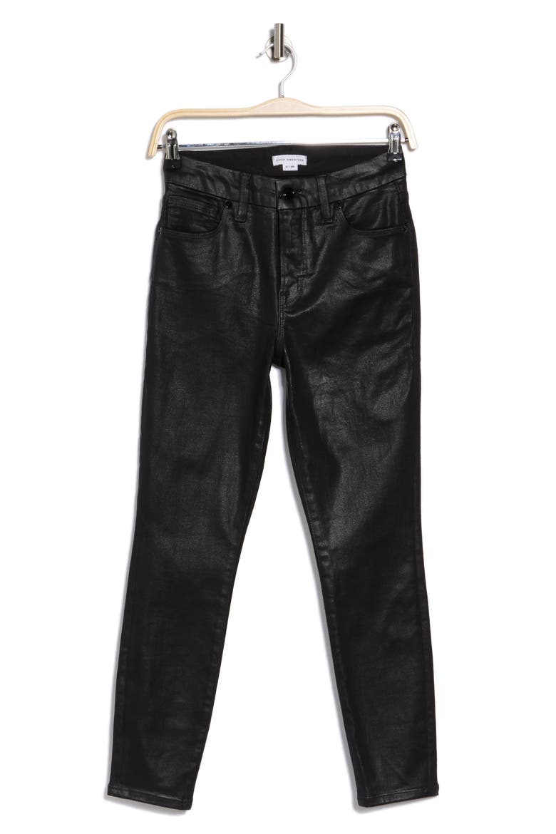 Good Petite Coated Skinny Jeans, Main, color, BLACK001