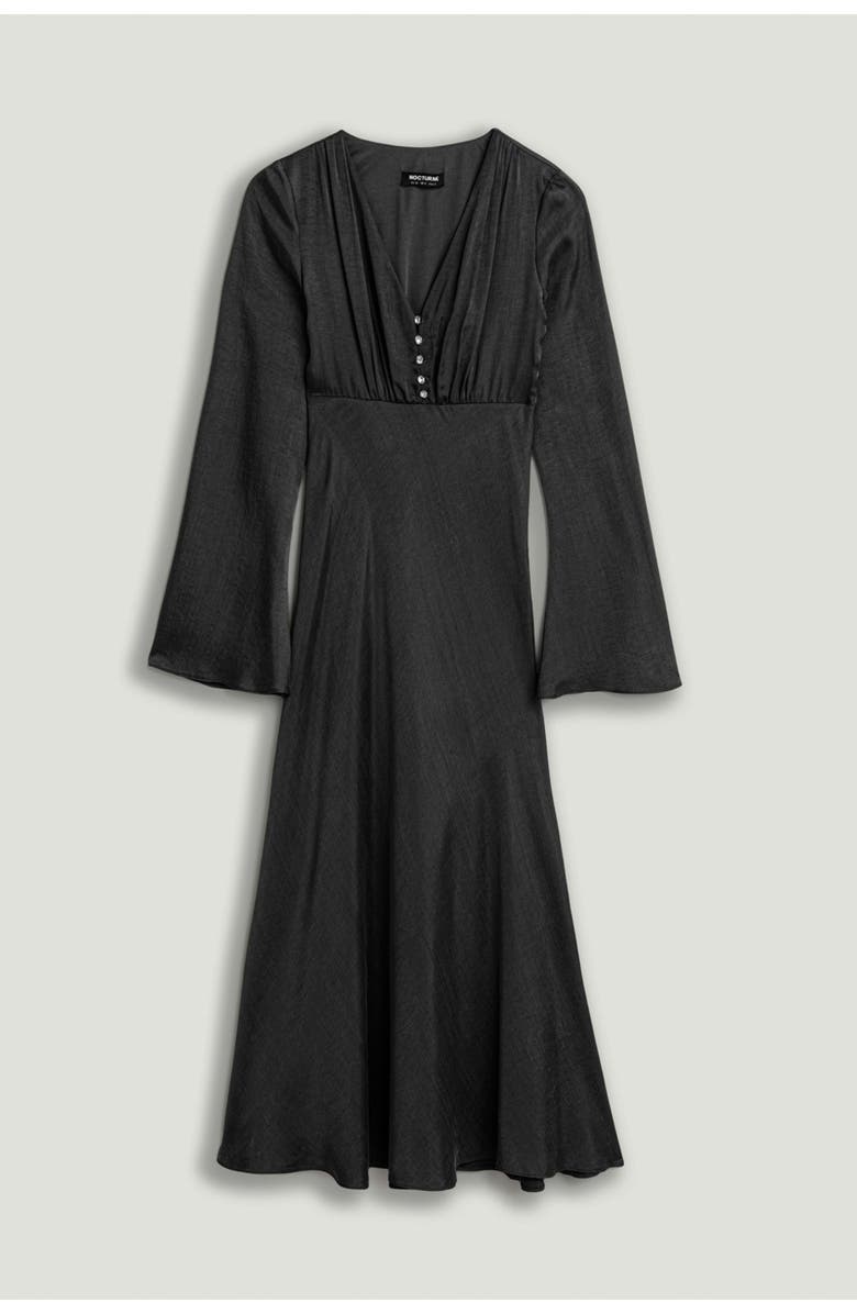 Nocturne Crystal Button Detailed Maxi Dress, Alternate, color, 