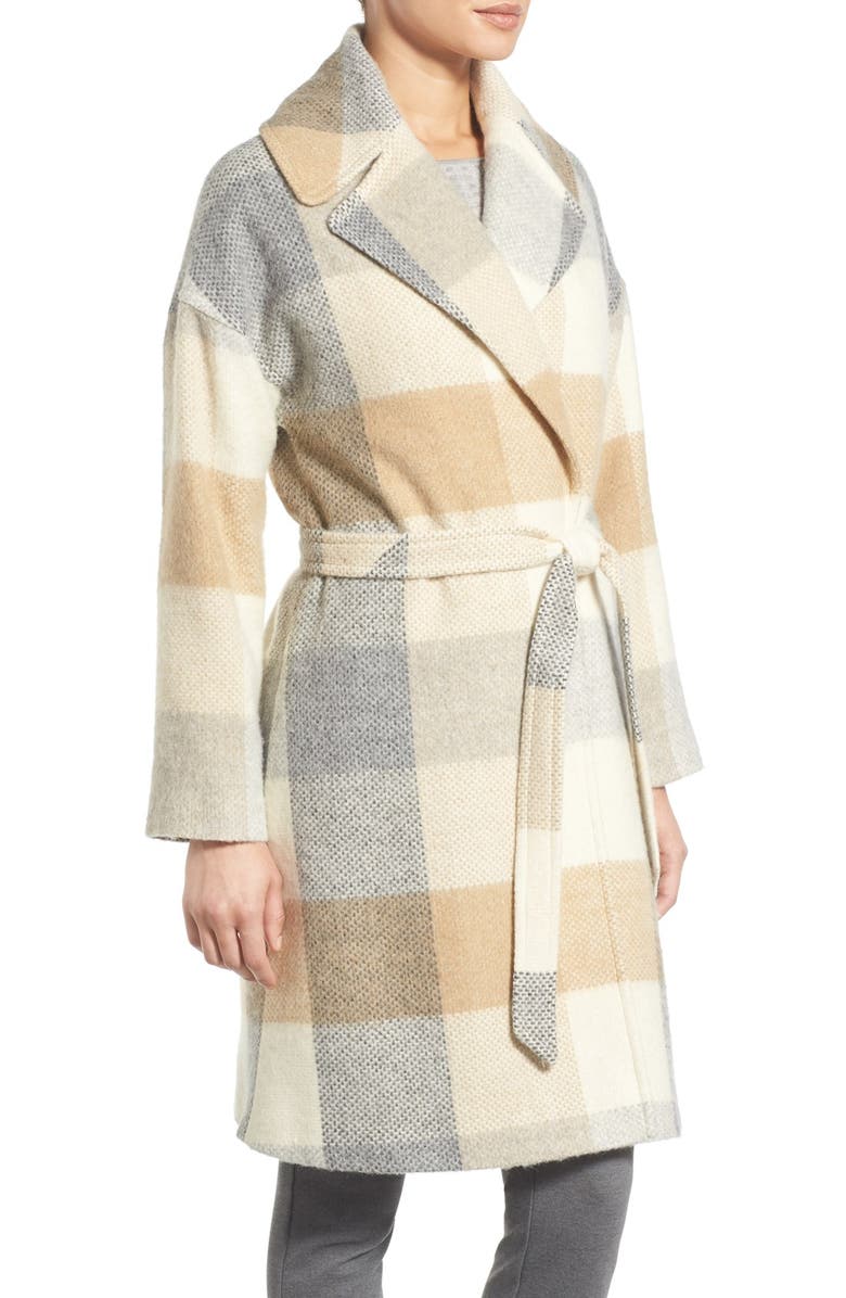 Charles Gray London Plaid Wrap Coat, Alternate, color, 