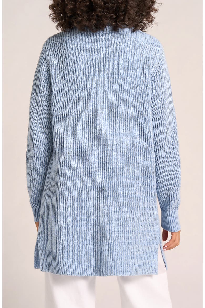 Faye Longline Open Front Cardigan, Alternate, color, DUSTY BLUE