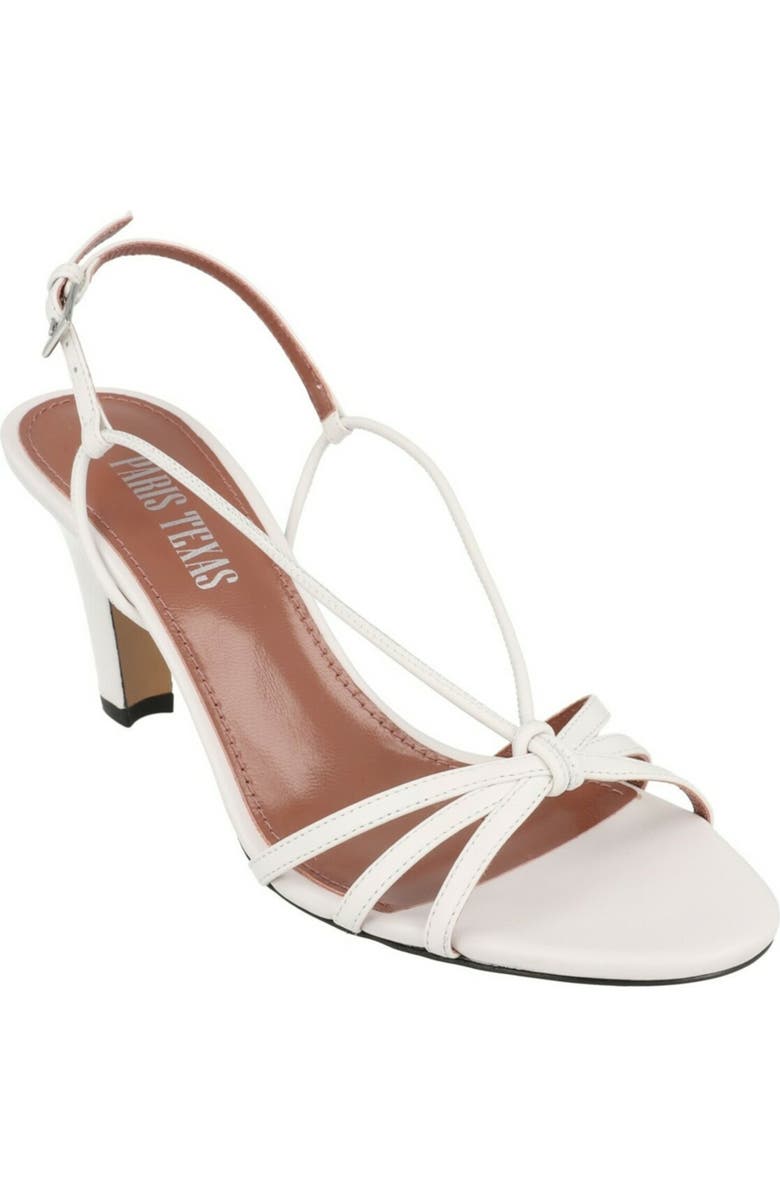 Paris Texas Bianca Strappy Sandal, Main, color, White