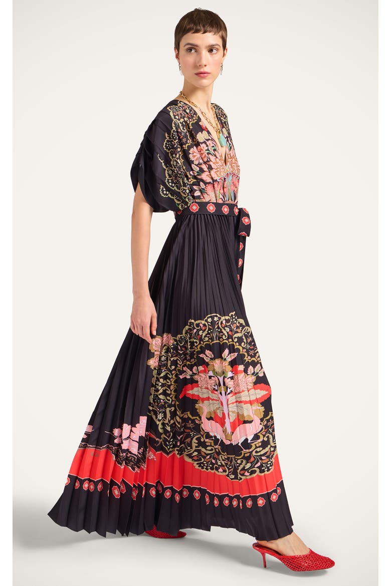 Accordion Dress, Alternate, color, Cornucopia Placée Black