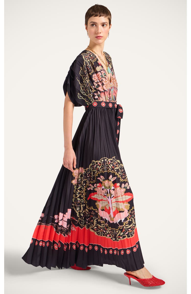 La DoubleJ Accordion Dress, Alternate, color, Cornucopia Placée Black