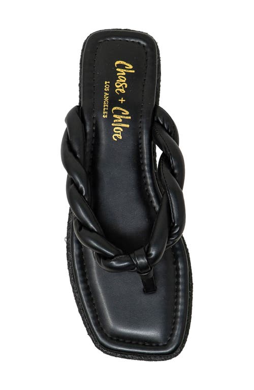 Chase & Chloe Chase And Chloe Twist Strap Espadrille Sandal