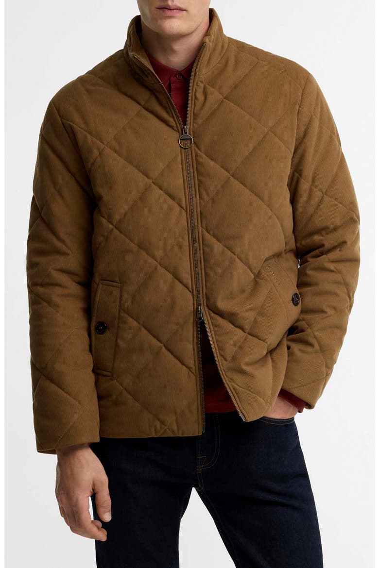 Corden Quilted Jacket, Main, color, DARK SANDSTONE
