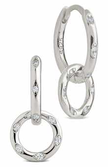 Double Halo Pavé Drop Earrings