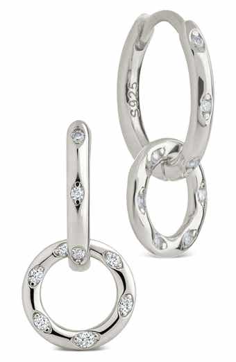 Double Halo Pavé Drop Earrings