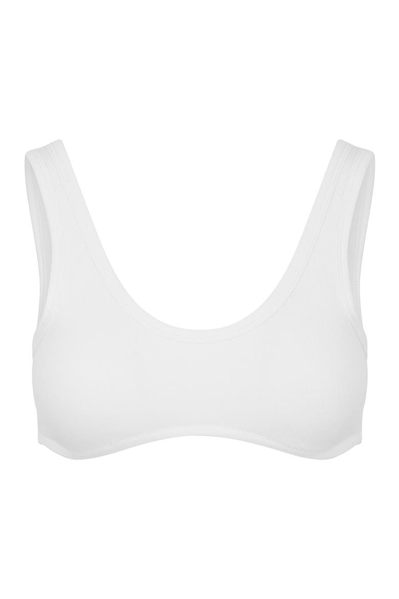 The Organic Cotton Dip Front Bralette, Alternate, color, Cotton White