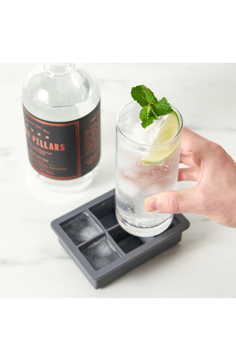 Viski Glacier Highball Ice Cube Tray with Lid, Alternate, color, Grey