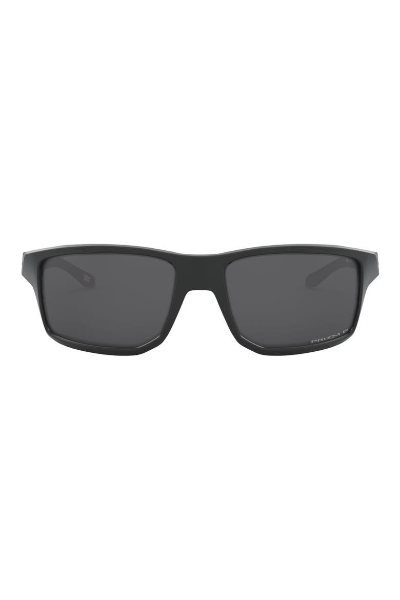 Gibston 61mm Polarized Wrap Sunglasses, Main, color, MATTE BLACK/ PRIZM BLACK