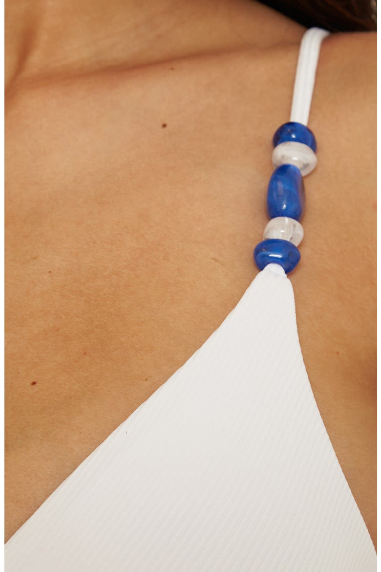 Modern Edge Halter Bikini Top, Alternate, color, WHITE