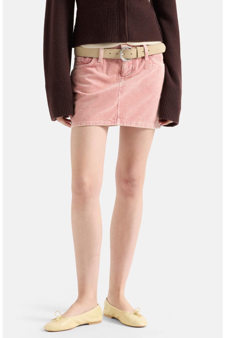 Cherry Corduroy Miniskirt, Main, color, BLUSHING