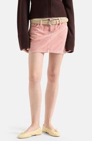 7 For All Mankind Cherry Corduroy Miniskirt