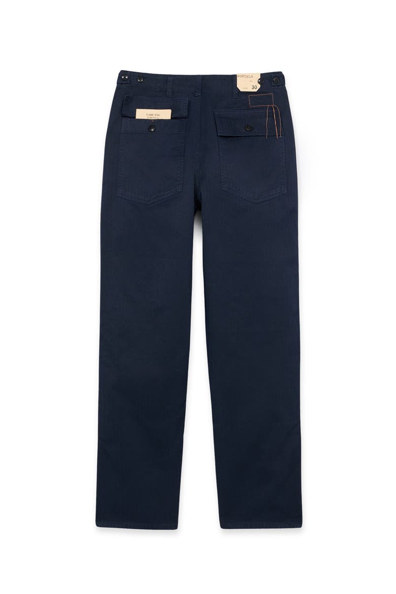 Newfatigue Herringbone Cotton Fatigue Trousers, Alternate, color, BLUE