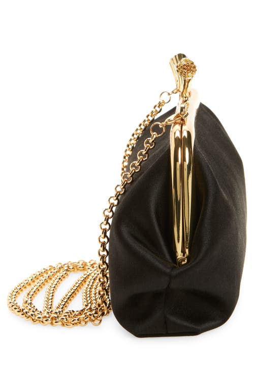 Shop Anya Hindmarch Maud Satin Clutch In Black