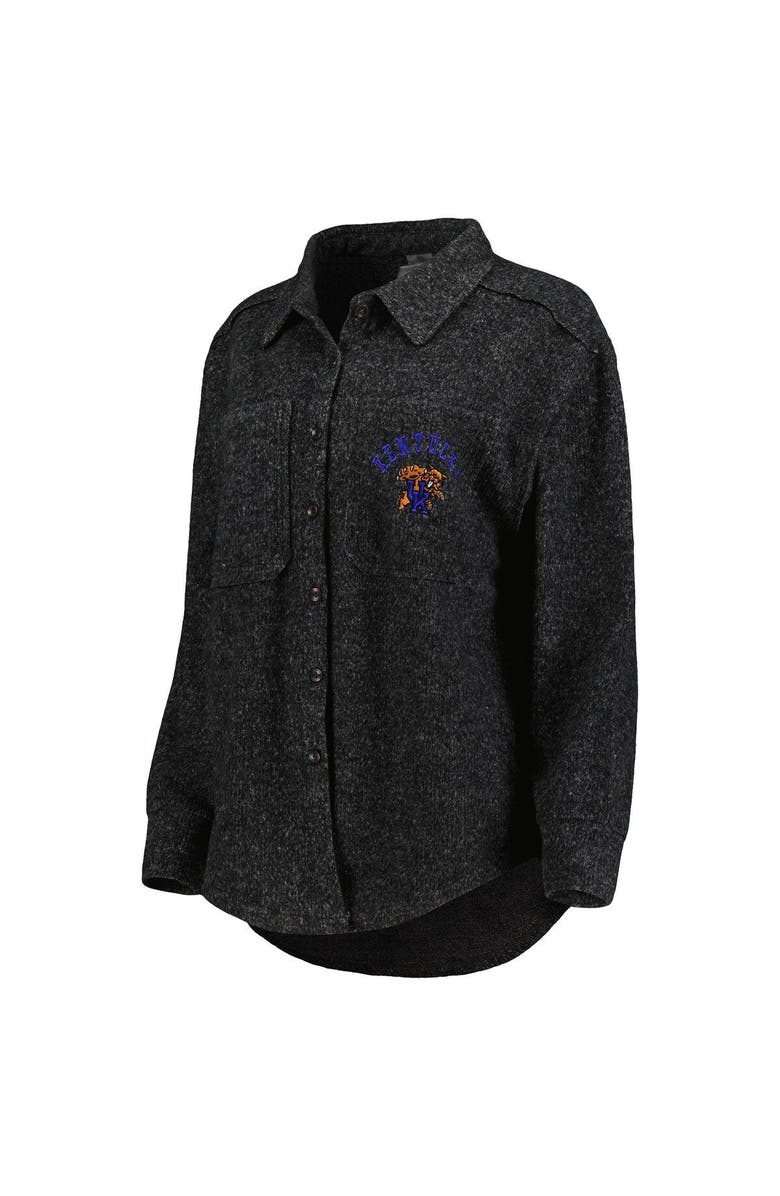 GAMEDAY COUTURE Women's Gameday Couture Black Kentucky Wildcats Switch It Up Tri-Blend Button-Up Shacket, Alternate, color, Black