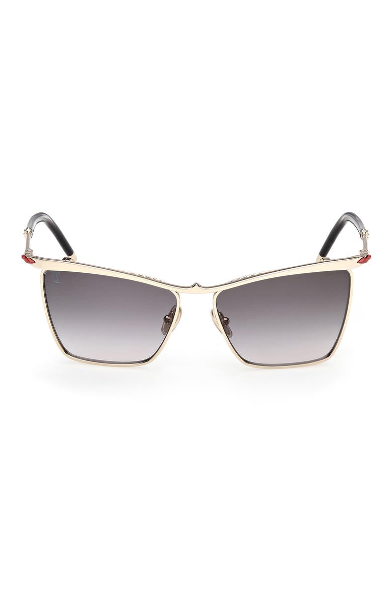 56mm Square Sunglasses, Main, color, PALE GOLD / ZEISS SMOKE LENS