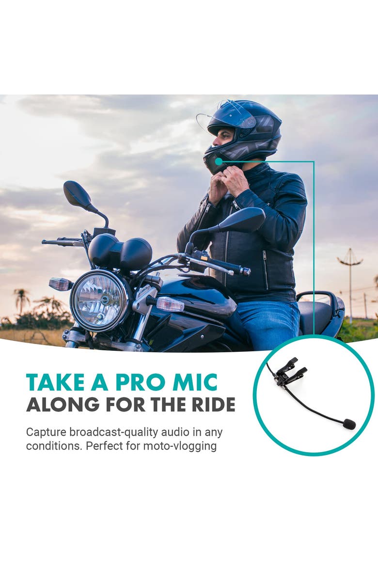 ACM400 Flexible Gooseneck Omnidirectional Microphone for Motovlogging, Alternate, color, Black