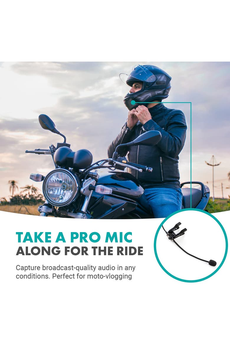 MOVO ACM400 Flexible Gooseneck Omnidirectional Microphone for Motovlogging, Alternate, color, Black