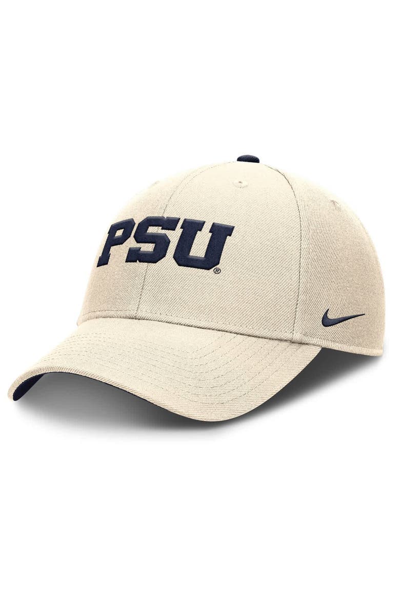 Men's Nike Natural Penn State Nittany Lions Rise Primetime Performance Trucker Adjustable Hat, Main, color, Natural