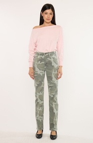 KanCan Allie High Rise Camo Straight Leg Jeans