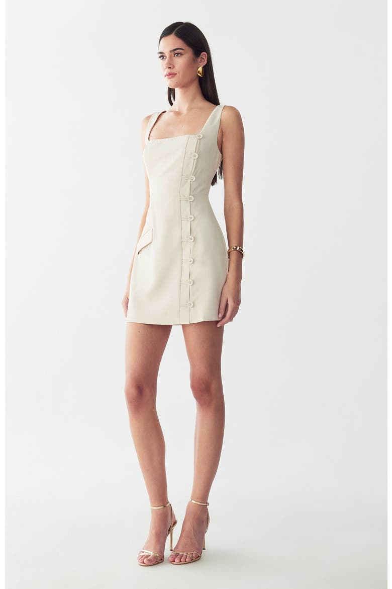 Krishel Mini Dress, Alternate, color, Bone