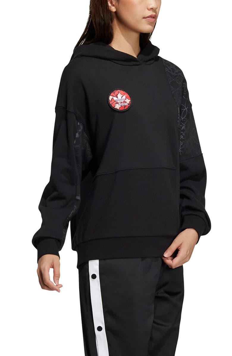 adidas Originals Chinese New Year Logo Hoodie, Alternate, color, 