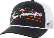 '47 Men's '47 Black San Francisco Giants Downburst Trucker Adjustable Hat