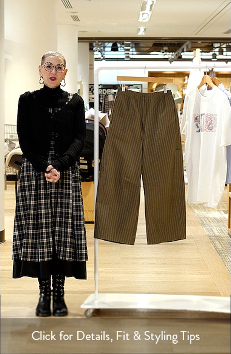 Felix Ticking Stripe Organic Cotton Drawstring Pants, sales video thumbnail