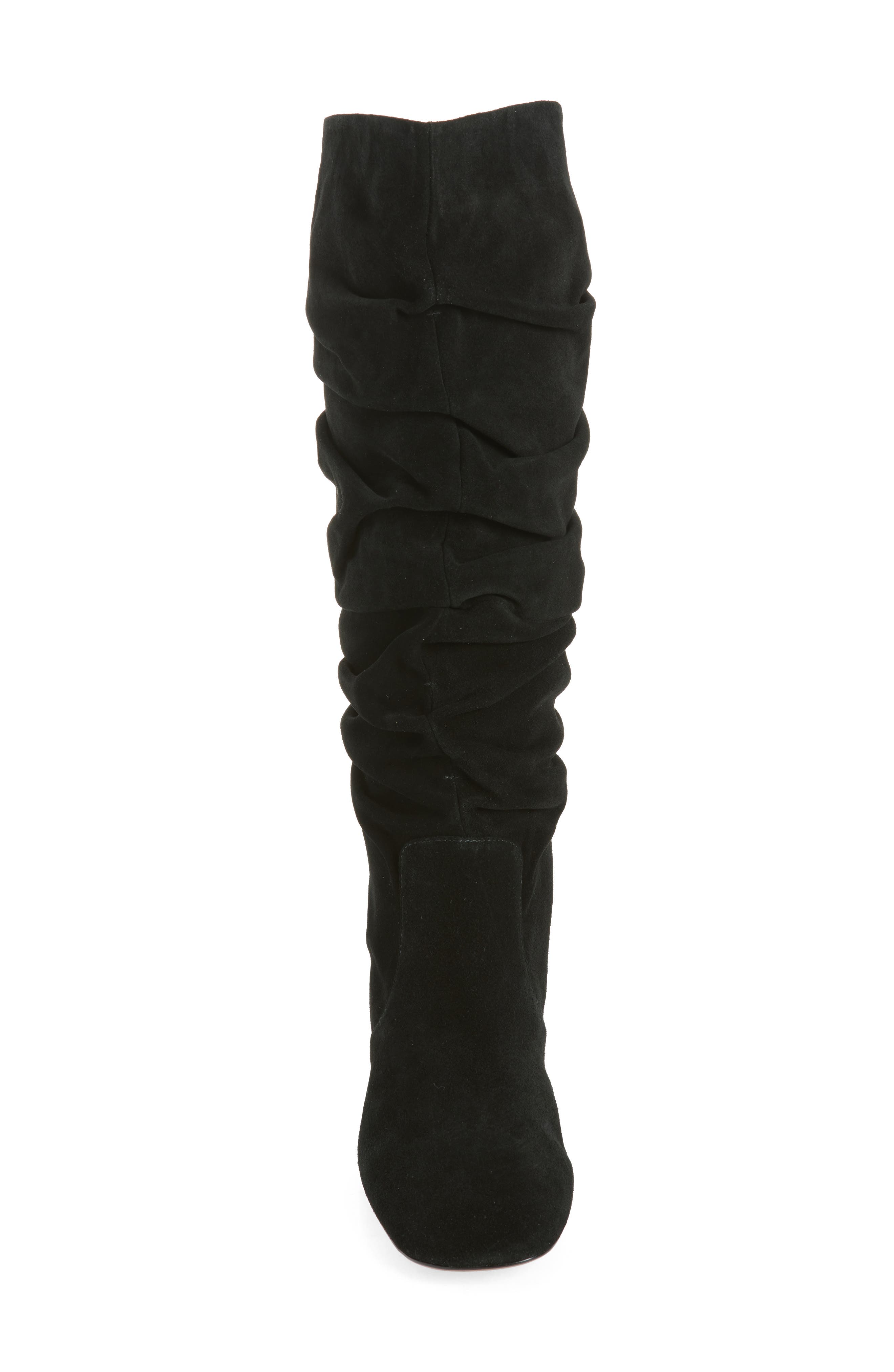 Vashti Leather Knee High Boot, Alternate, color, BLACK SUEDE