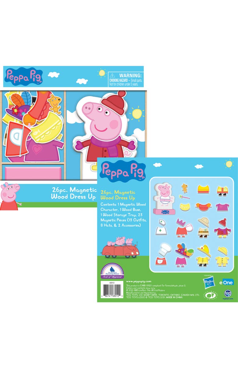 Peppa Pig Magnetic Dress Up 26Pc Wooden Playset, 23 Magnets,3+, Alternate, color,