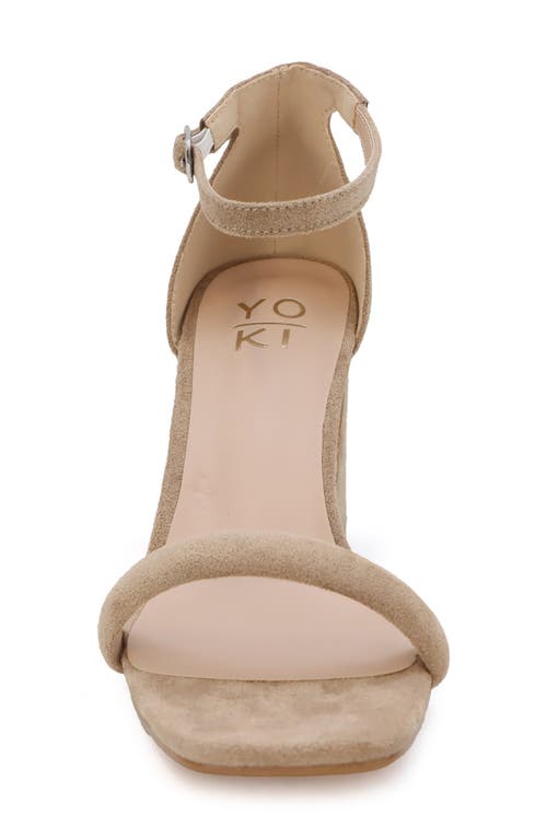 Yoki Selina Ankle Strap Sandal In Beige