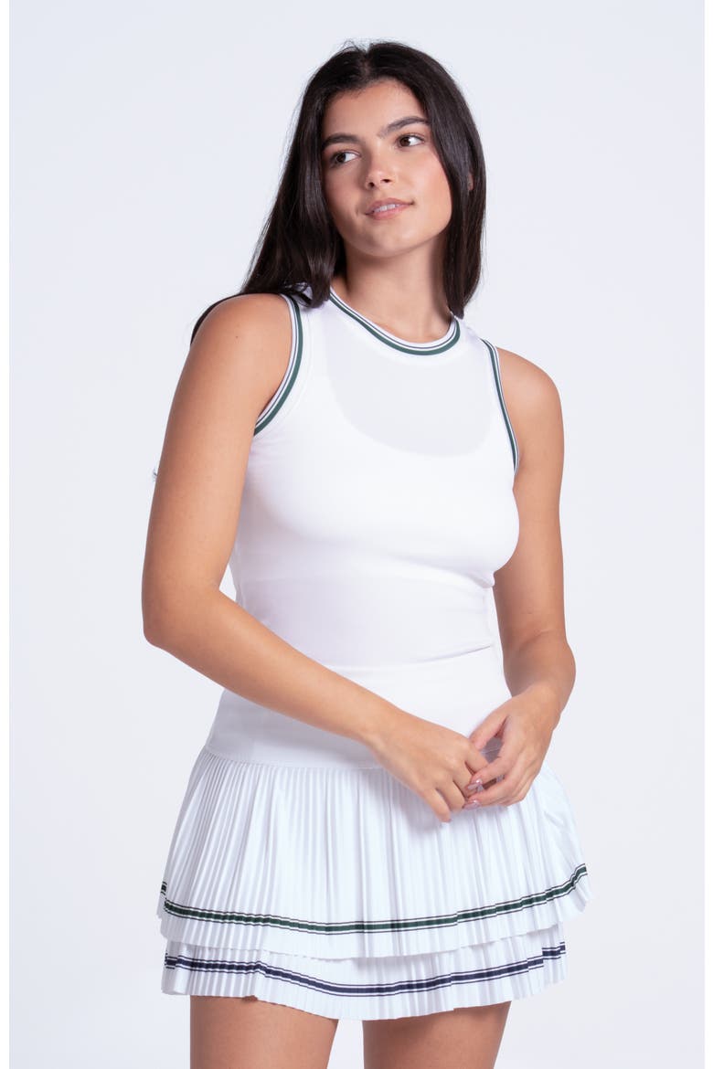Preppy Court Tank, Main, color, White