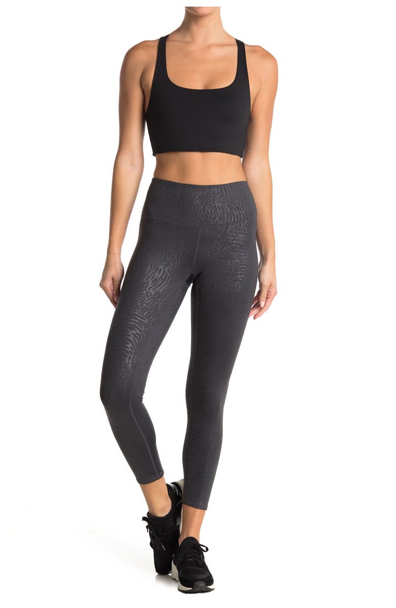 Z by Zella High Waist Daily Snake Embossed 7/8 Leggings, Main, color, 