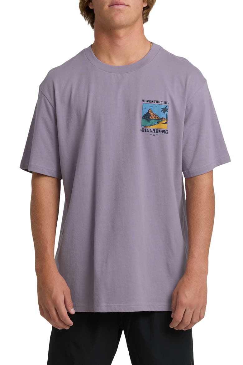 Post Cards A/Div Graphic T-Shirt, Main, color, PURPLE ASH