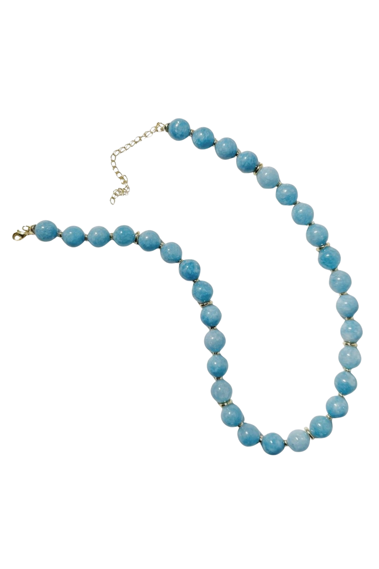 Camille Beaded Ocean Blue Necklace, Alternate, color, Ocean Blue