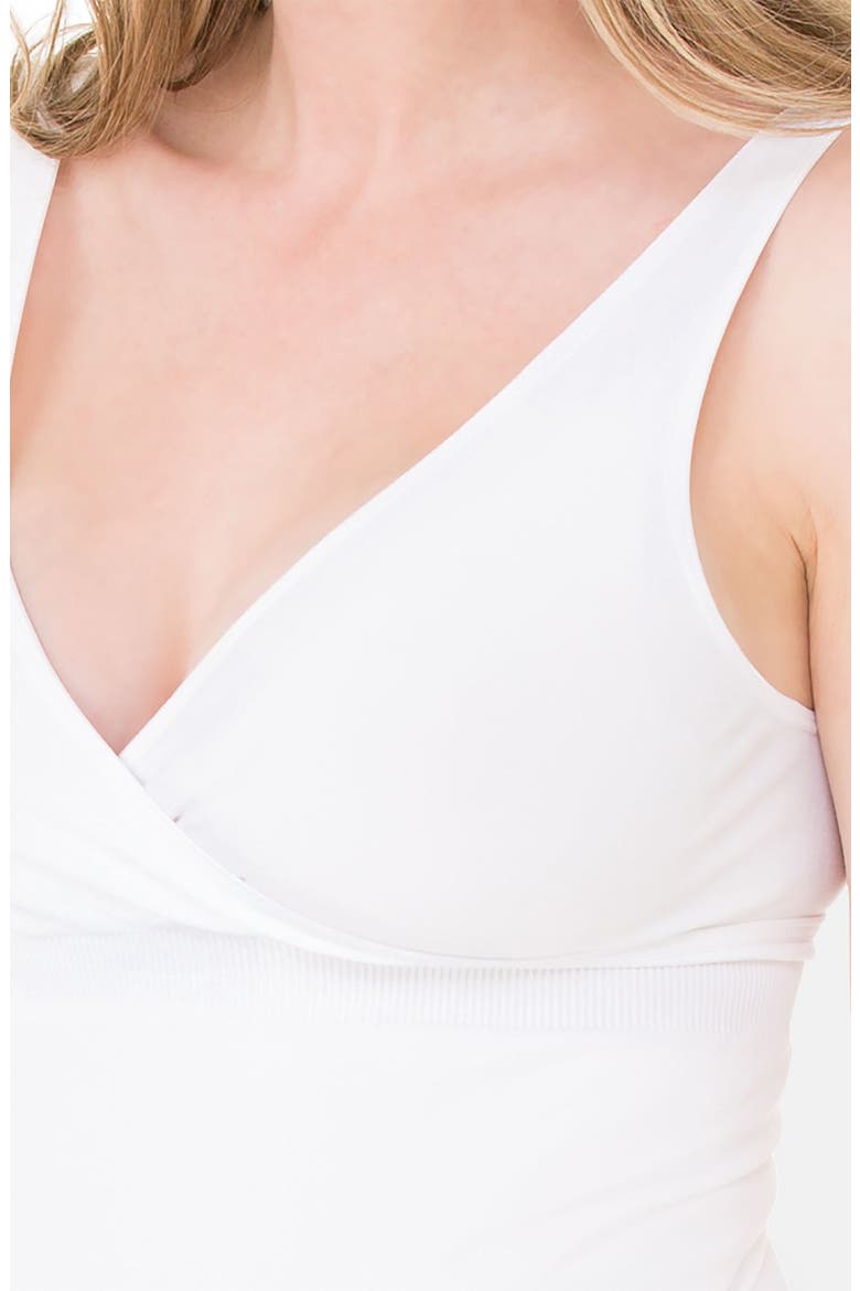 Ingrid & Isabel® Seamless Cross Front Nursing Camisole, Alternate, color, WHITE