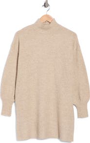 MAX STUDIO Mock Neck Long Sleeve Sweater Dress