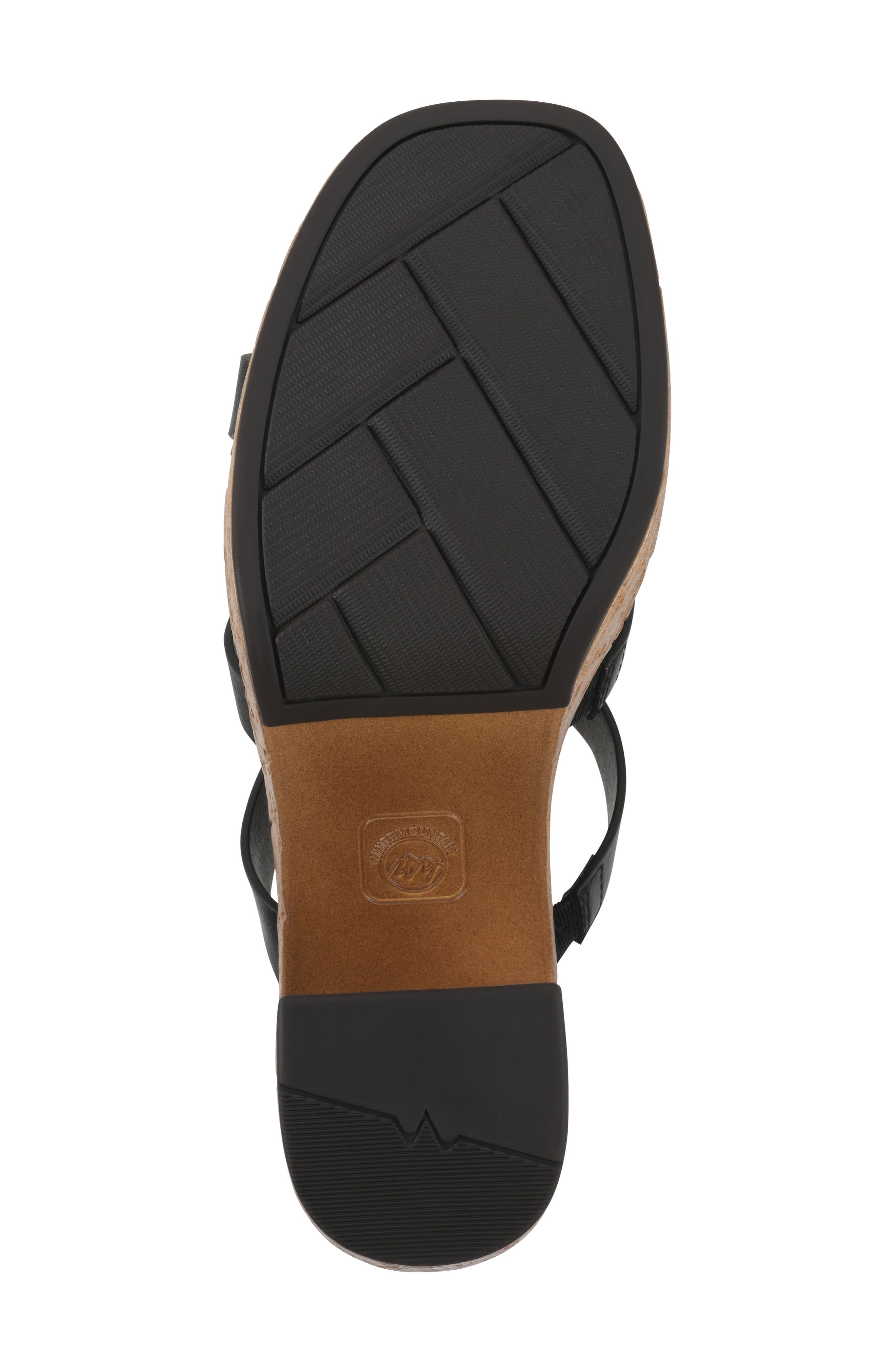 White Mountain Footwear Barillo Platform Slide Sandal, Alternate, color, Black/ Burn Smooth